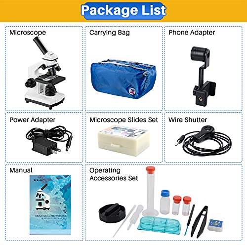 100X-2000X Compound Microscope with Microscope Slides C61885