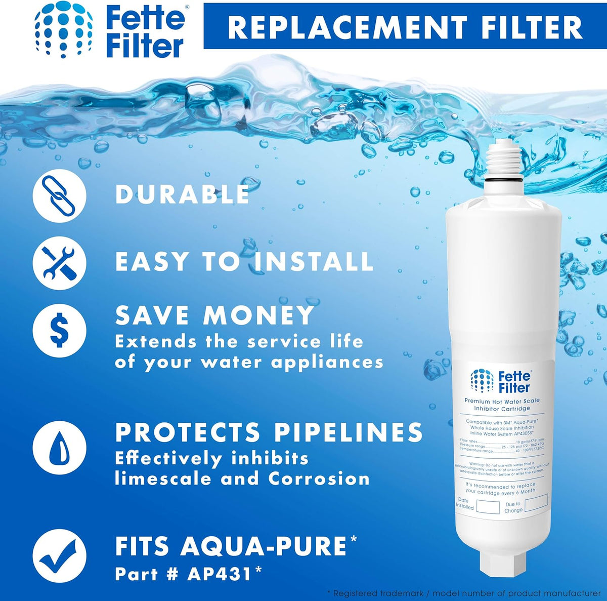 Water Filter Cartridge Pack of 3 Z218795