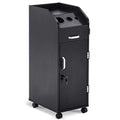 Black Beauty Salon Trolley Storage Cart with Lockable Rolling Wheels L10541