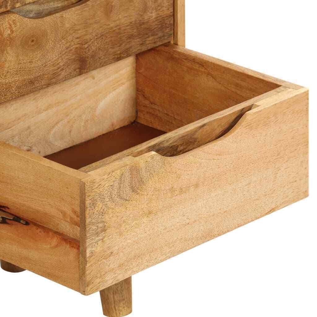 Solid Mango Wood Bedside Cabinet H2440