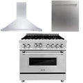 36 Range All Gas, Range Hood, Dishwasher N7411
