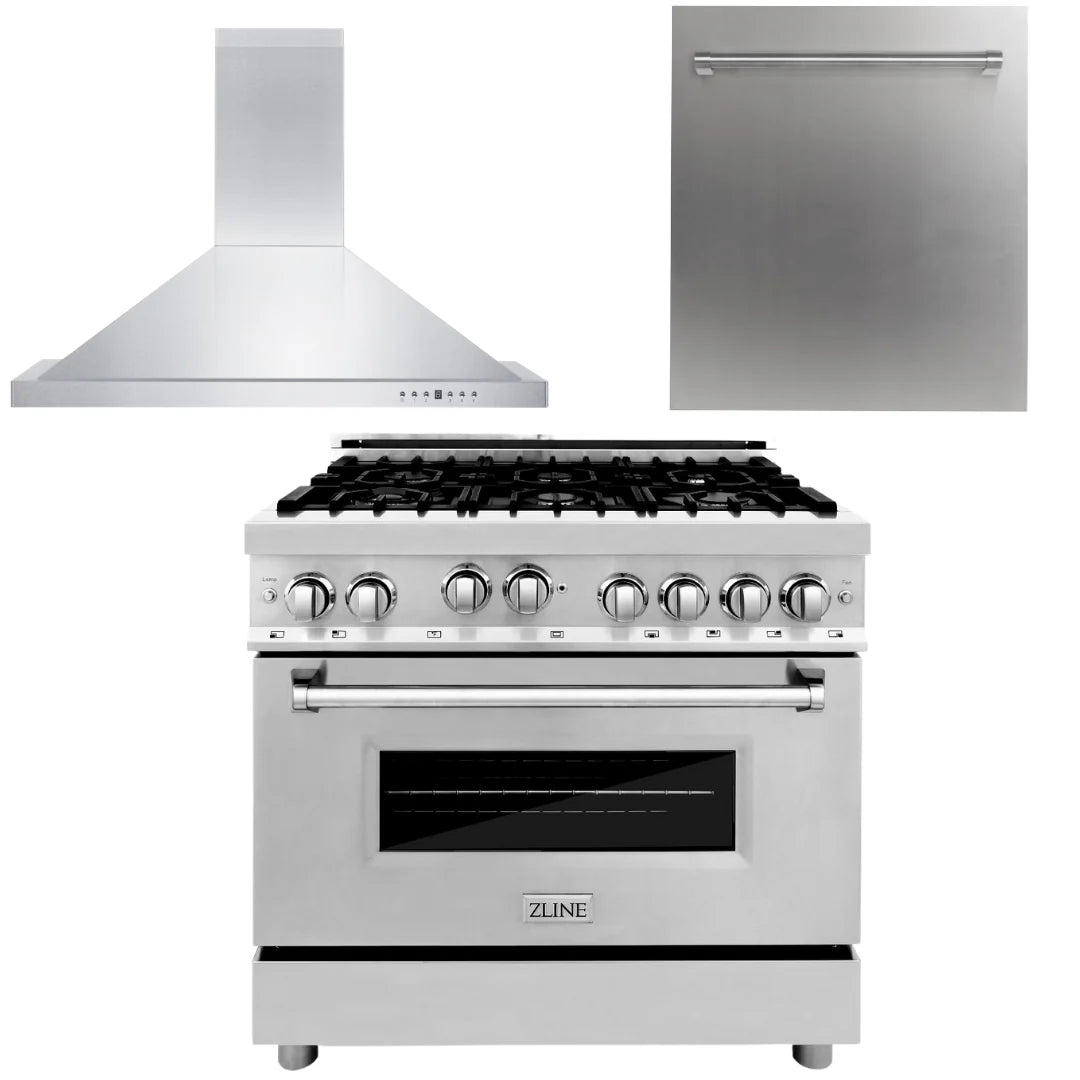 36 Range All Gas, Range Hood, Dishwasher N7411