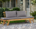 Gray Outdoor Couch Daybed with Cushion and Pillow N413868