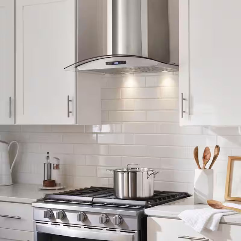 30 in. 500CFM Convertible Wall Mount Range Hood in Stainless Steel I6744