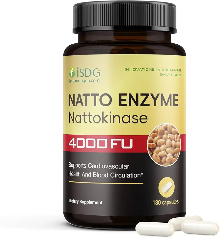 Vegan Non-GMO 180 Capsules Nattokinase Supplement O84144