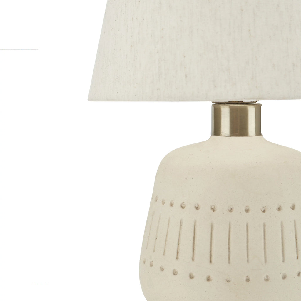 16" Natural Carved Ceramic Accent Table Lamp X515