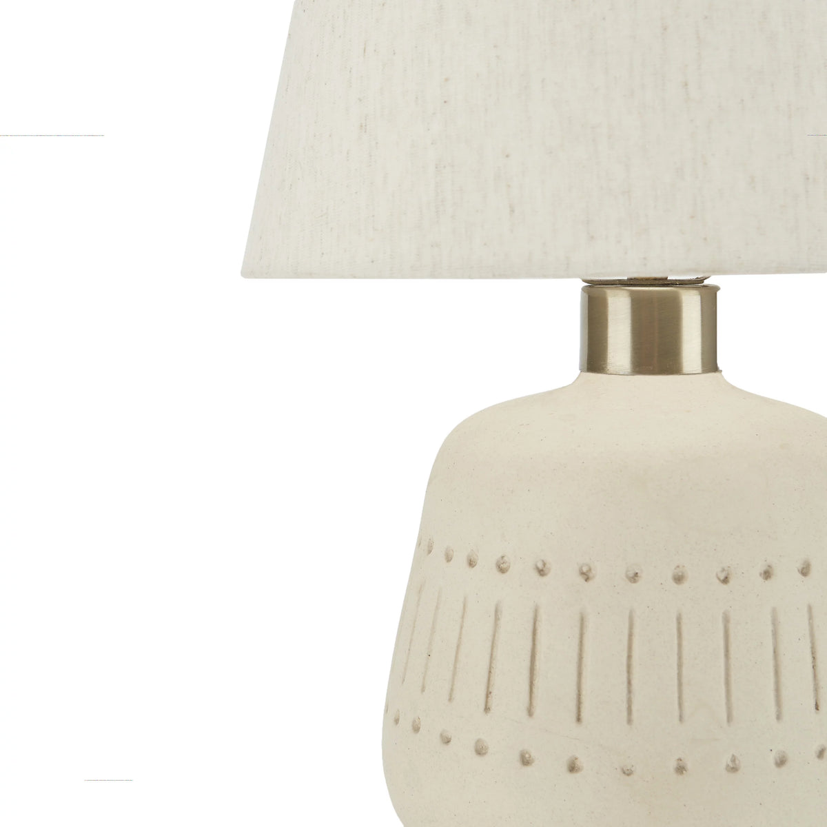 16" Natural Carved Ceramic Accent Table Lamp X515