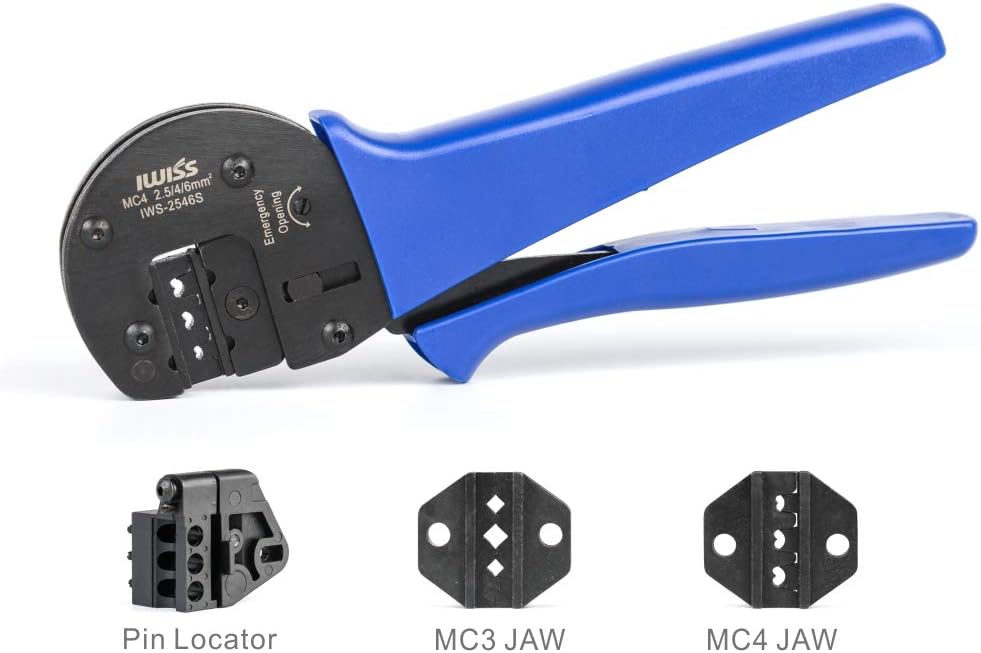 Solar Crimping Tool Kit with Wire Cutter, Wire Stripper and Solar Connector Spanners Pack of 2 T212495