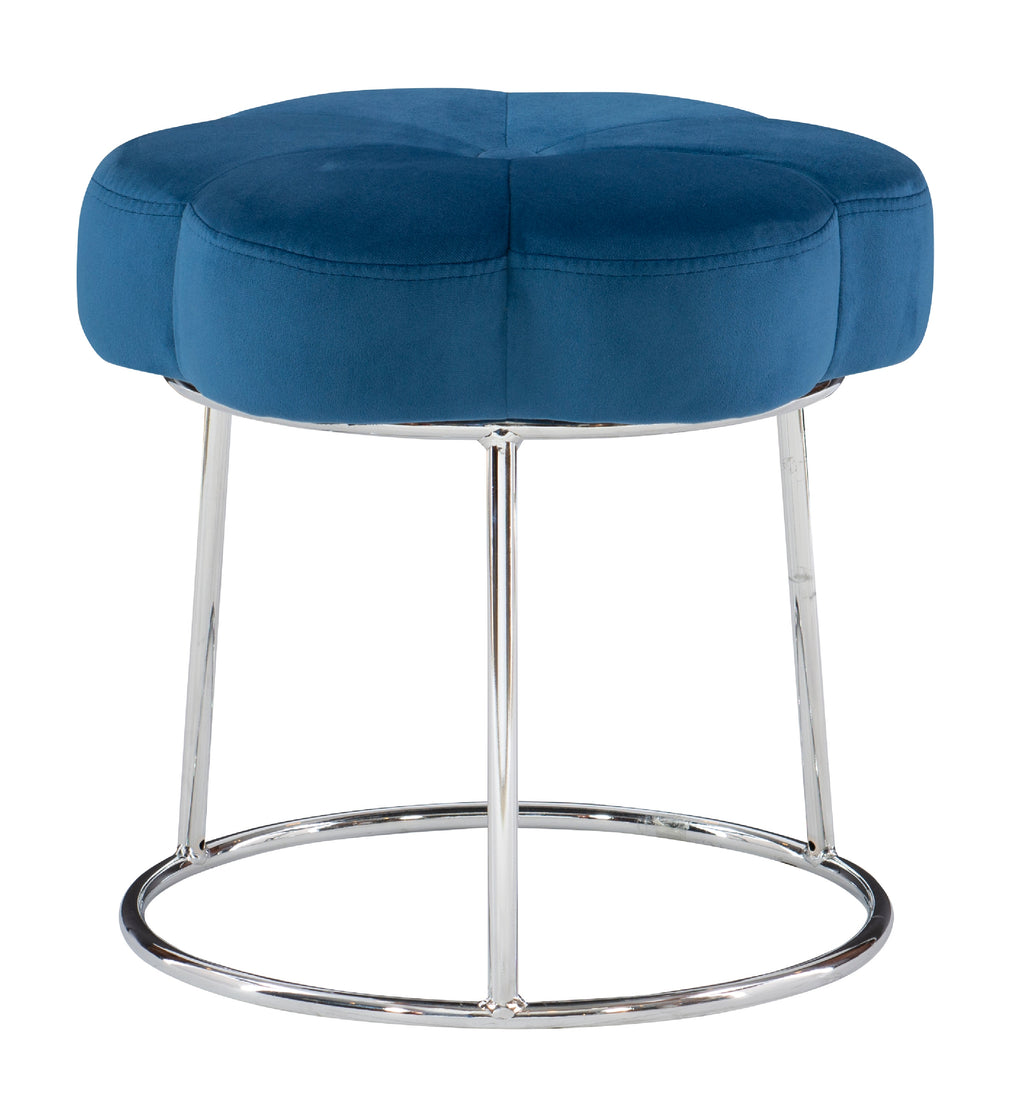 Navy Velvet Vanity Stool or Ottoman C75201