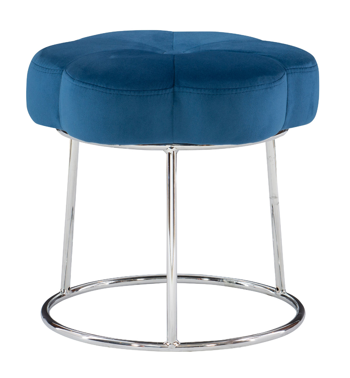 Navy Velvet Vanity Stool or Ottoman C75201