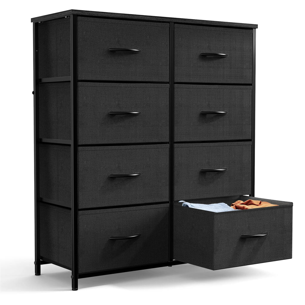 Brown 8 Fabric Drawer Dresser TV Stand C893548