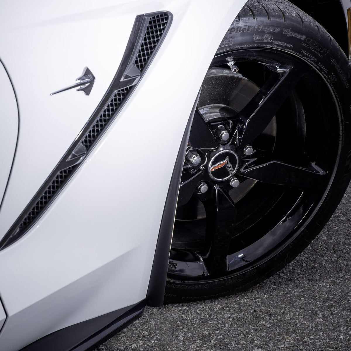 Composite Front Wheel Mud Flaps Splash Guards for C7 Corvette Stingray / Z06 / Grand Sport T427