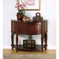 Wooden Console Table with Curved Front and Shelf X90820