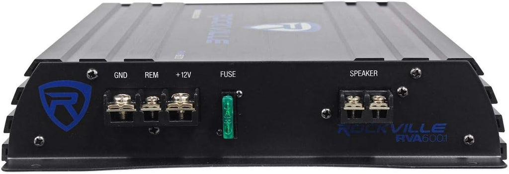 800 Watt Dual 8 Car Subwoofer Enclosure with Mono Amplifier and Amp Kit F972