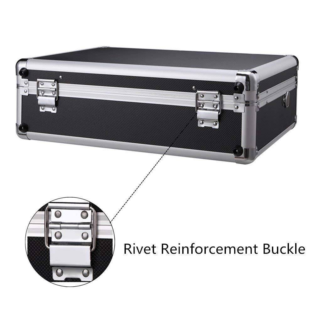 Aluminum Metal Hard Case Toolbox with Adjustable Dividers U3416