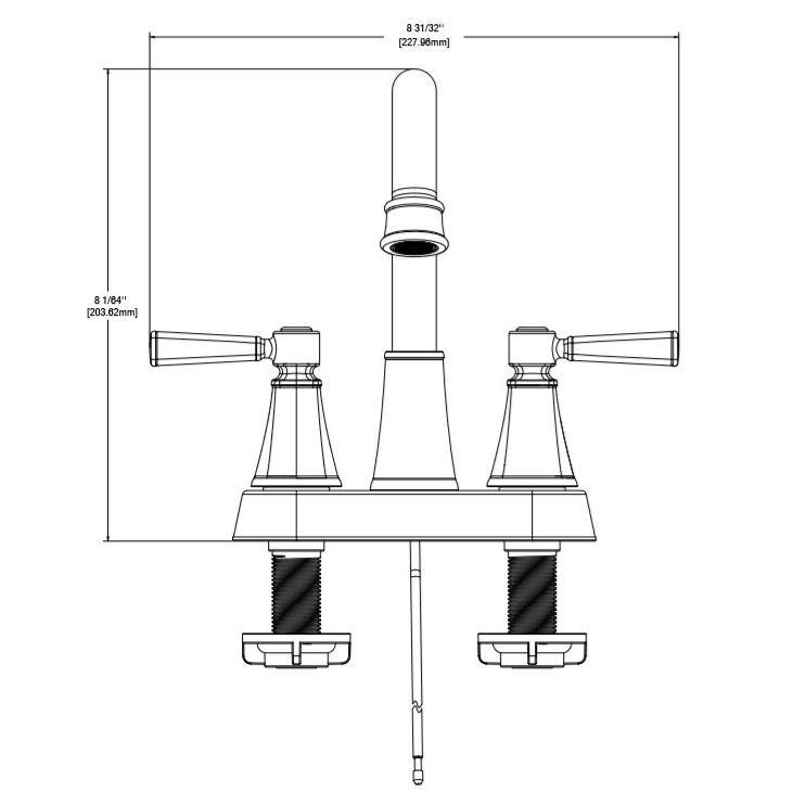 4 in. Centerset Double Handle High-Arc Bathroom Faucet in Brushed Nickel S9245