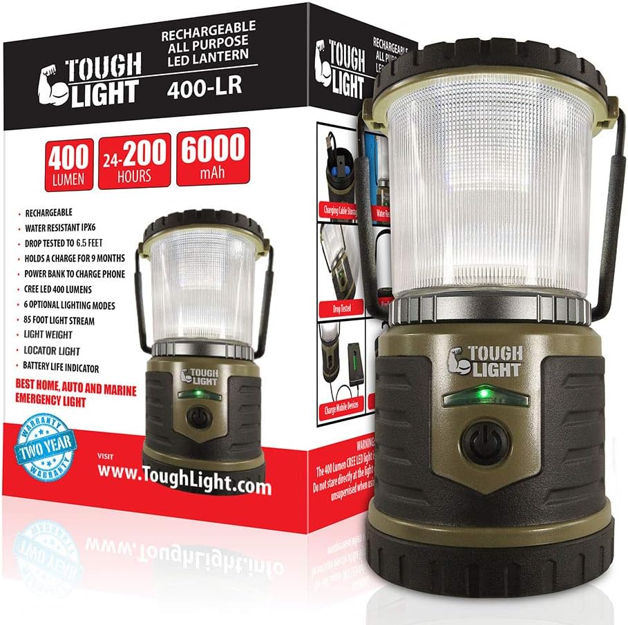 LED Rechargeable Lantern with Cell Phone Charger U23961
