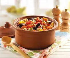2.5 qt Glazed Terracotta Casserole Dish I30994