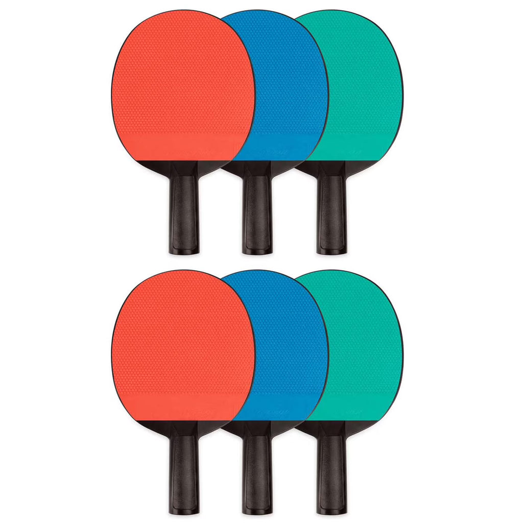 Plastic Rubber Face Table Tennis Paddle, Pack of 6 H95190