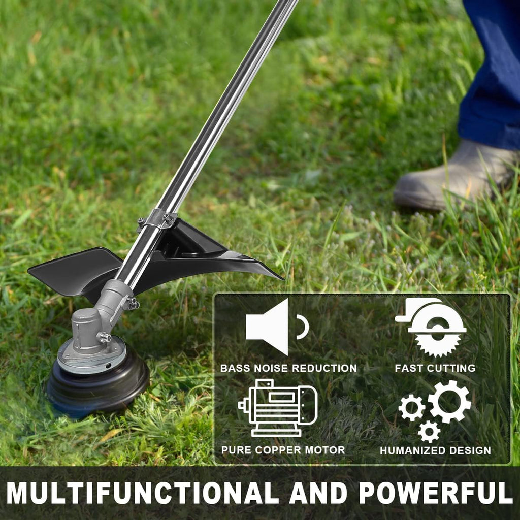42.7CC Gas String Trimmer Straight Shaft Weed Eater with 2 Detachable Heads R596