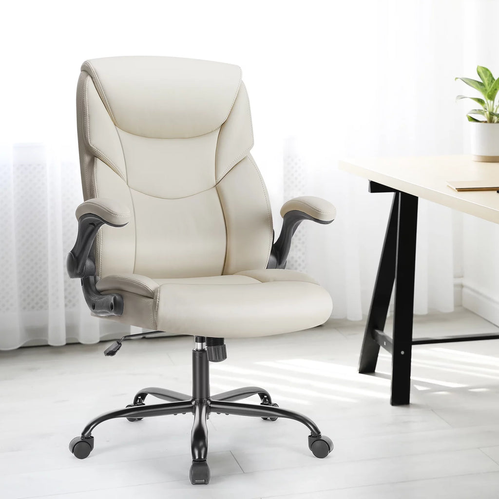 White Ergonomic Executive Desk Chair B577674