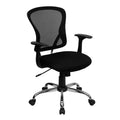 Black Mesh Office Chair with Chrome Base B366567