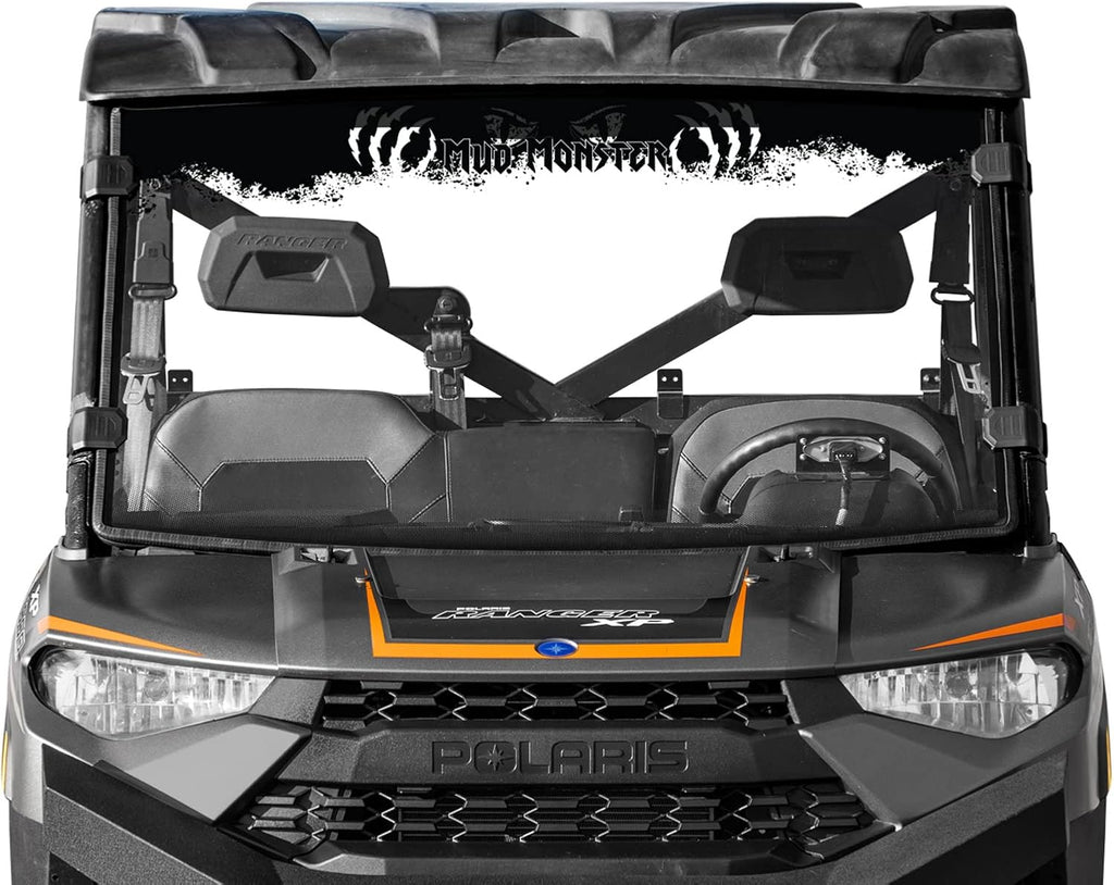 Clear Scratch Resistant Full Windshield for Polaris Ranger XP 1000 / Crew D831