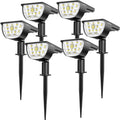 6 Pack IP67 Waterproof Solar Landscape Spotlights E556