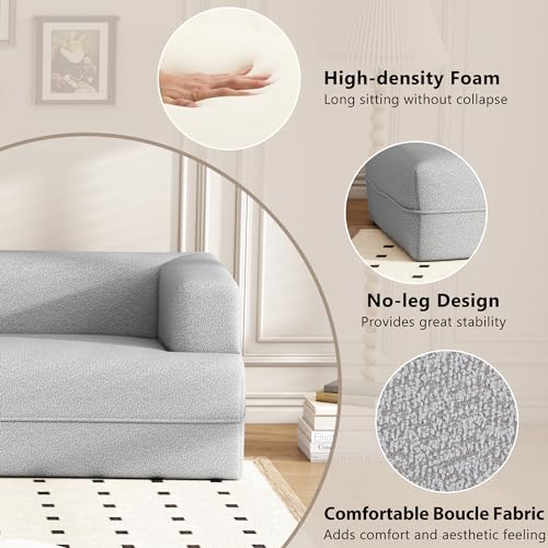Grey Curved Chaise Lounge Sofa P20403