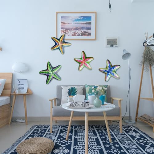 Peach Iron Starfish Wall Decor X2994