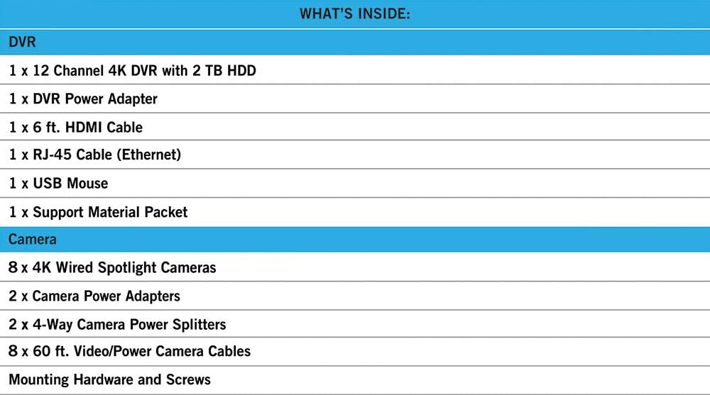 8 Wired 4K Ultra HD Home Security Camera System with Night Vision and 2TB Hard Drive K629246