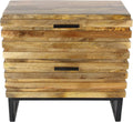 Wood And Metal Cabinet N6816