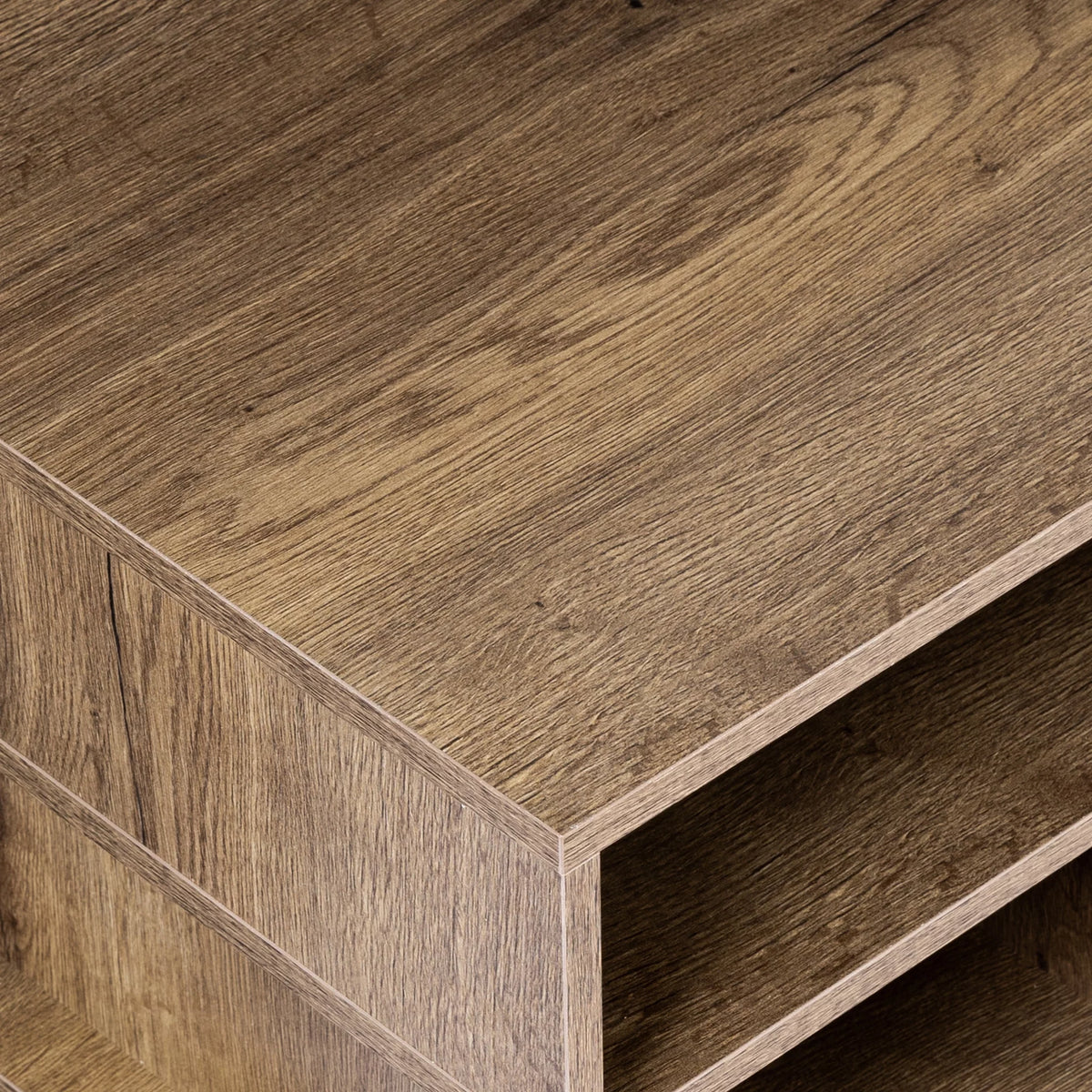 Brown Computer Desk with V-Shaped Iron Leg S86609