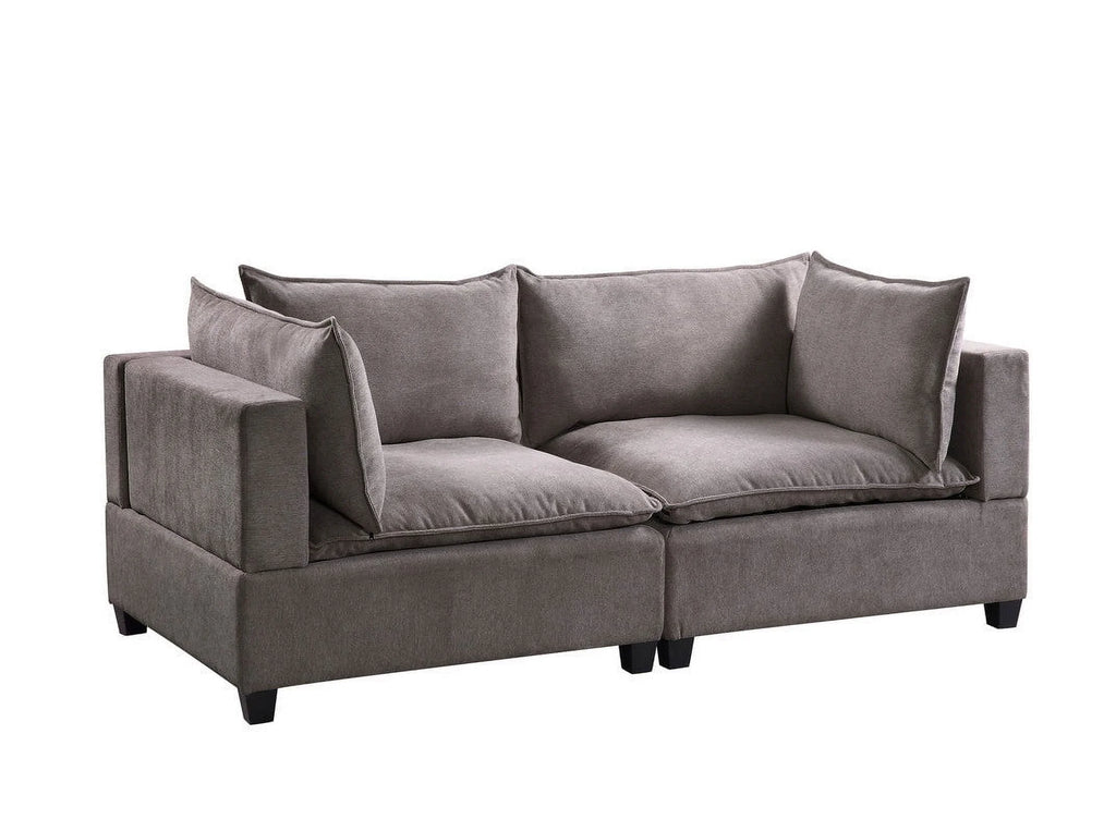 Light Gray Fabric Loveseat L9123