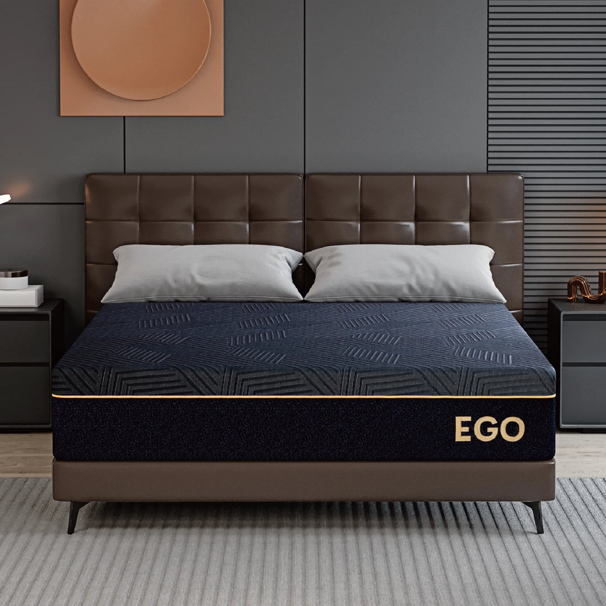 Black 12 inch Full Size Memory Foam Mattress Y76902