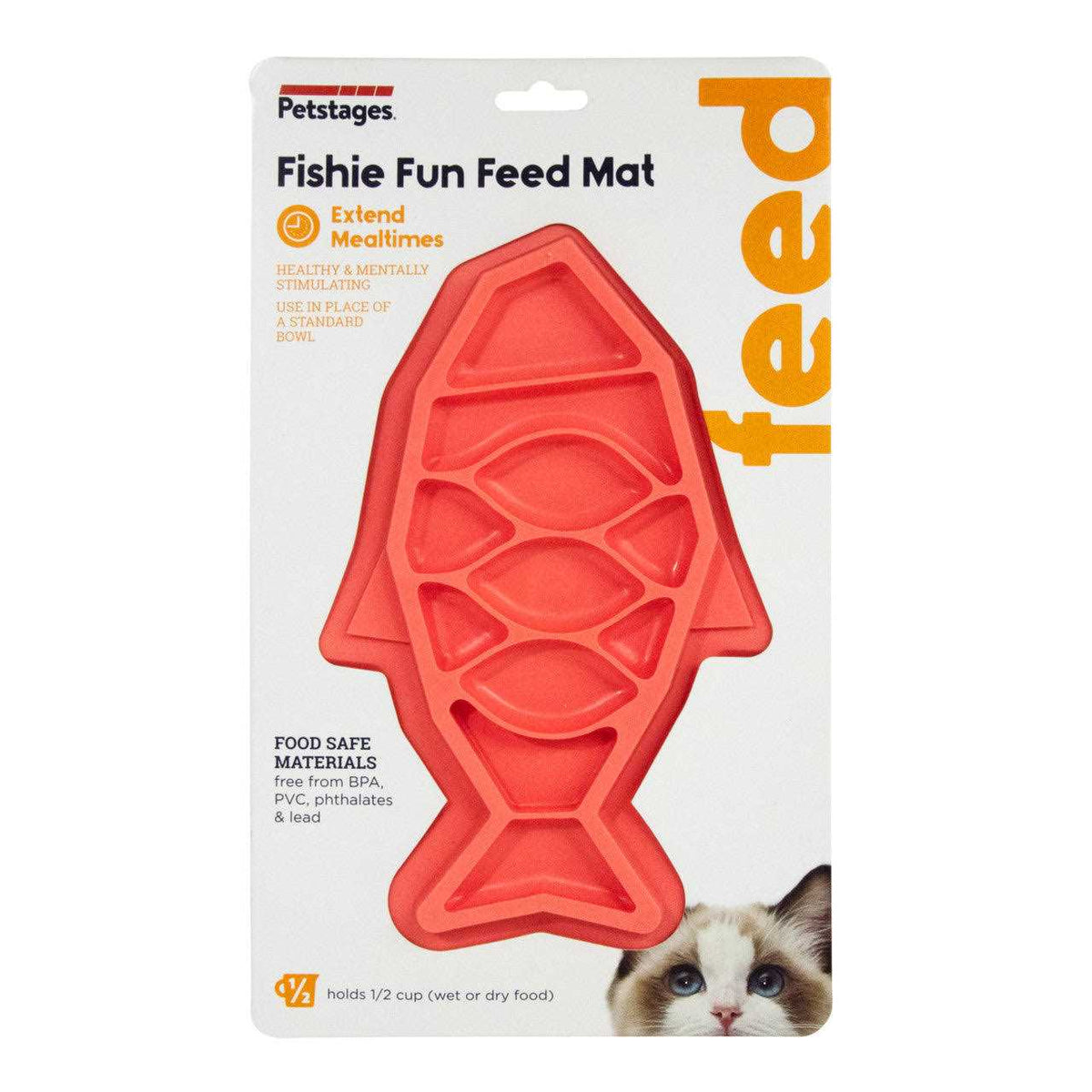 Fishie Fun Feed Mat Cat Feeder W4454
