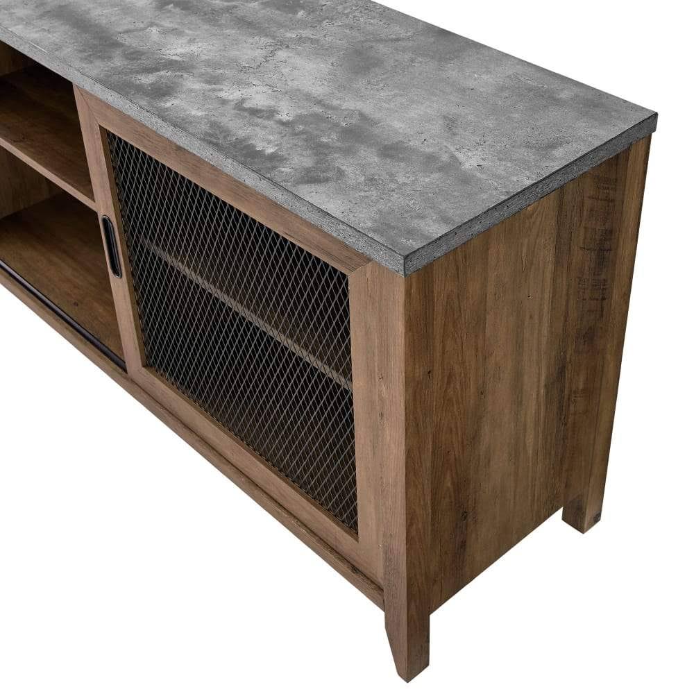 Industrial Sliding Mesh Door TV Console B718