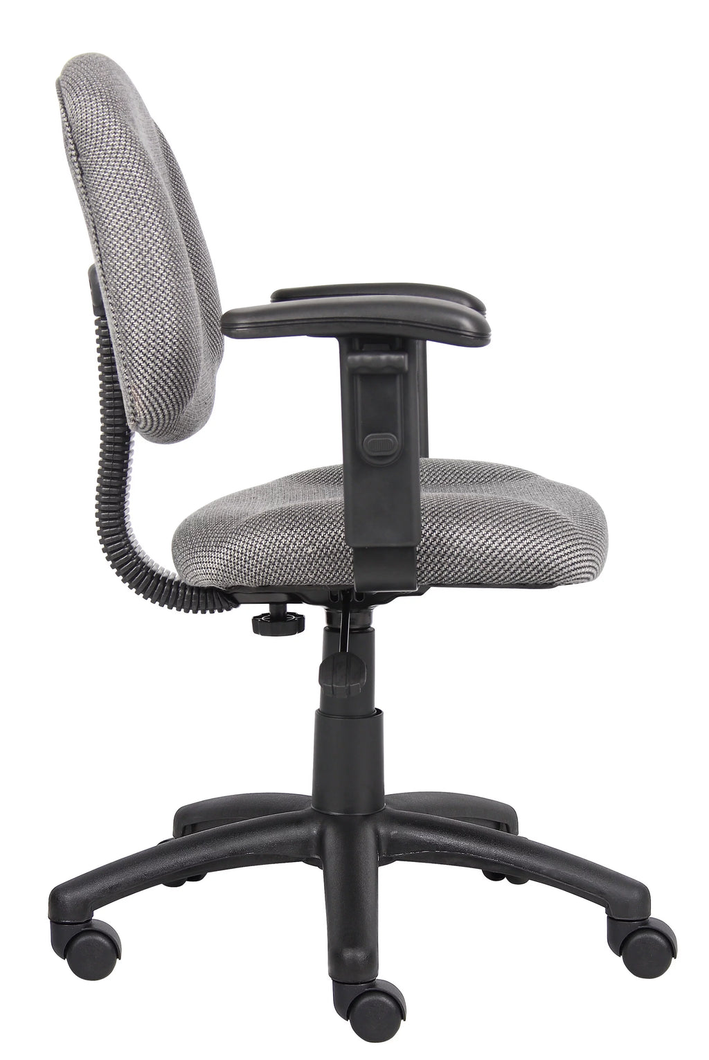 Grey Adjustable Office Task Chair with Adjustable Arms L7124