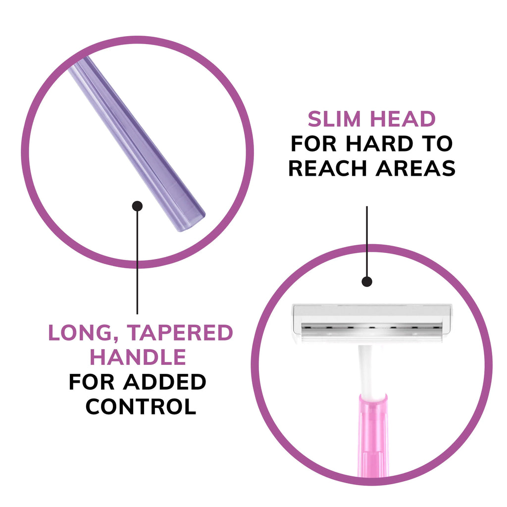 Twin Select Silky Touch Disposable Razor, Women's, 2-Blade, 10 Count Q1675