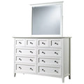 White Mahogany Dresser & Mirror I3890