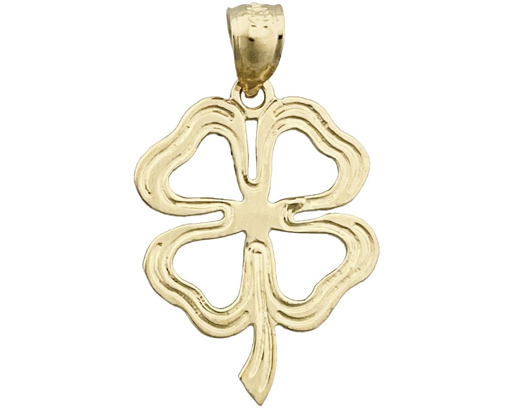 14K Gold Four Leaf Clover Charm O3962