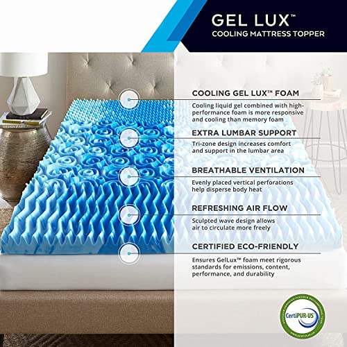Blue Twin 3" Cooling Foam Mattress Topper L195463