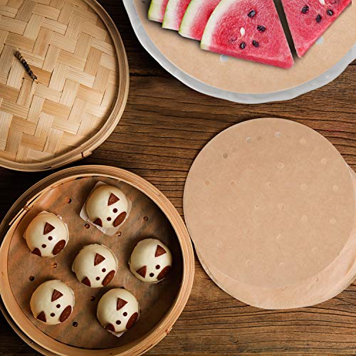 100pcs Non-stick Perforated Parchment Paper Air Fryer Liners R714