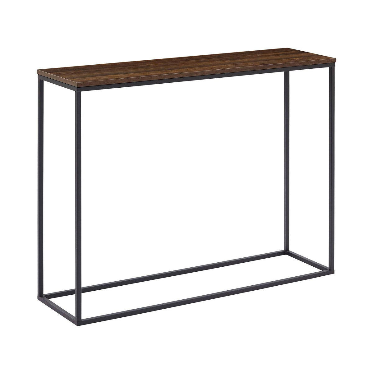 42-Inch Metal Entry Table White Faux Marble Gold Q7847