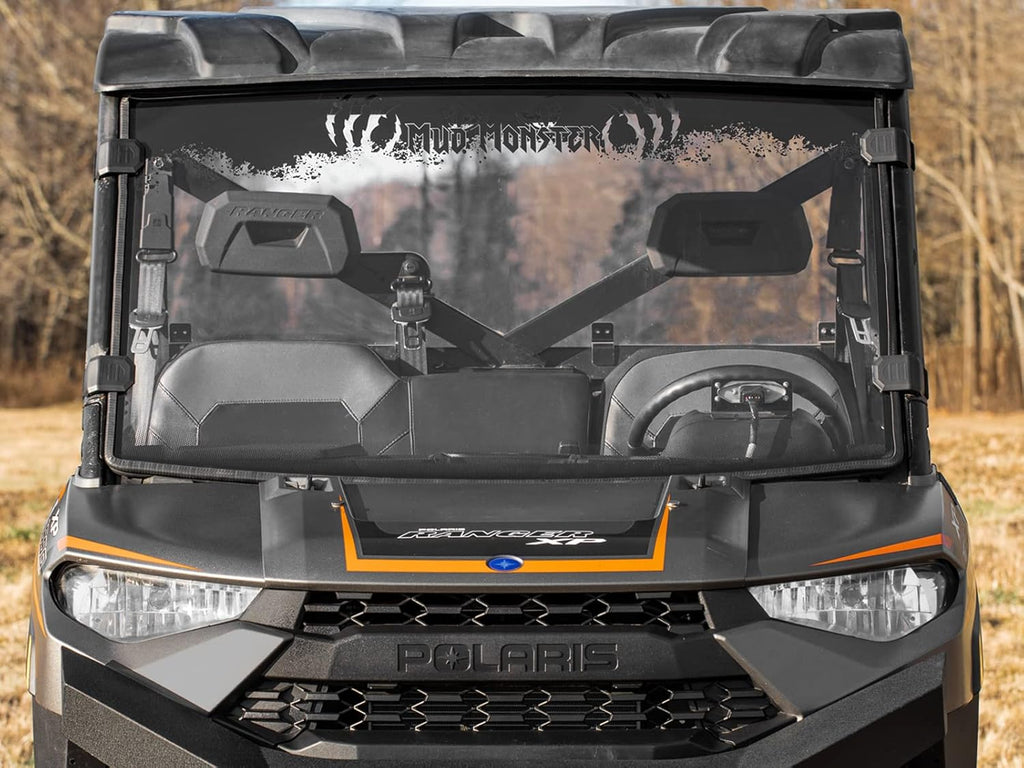 Clear Scratch Resistant Full Windshield for Polaris Ranger XP 1000 / Crew D831