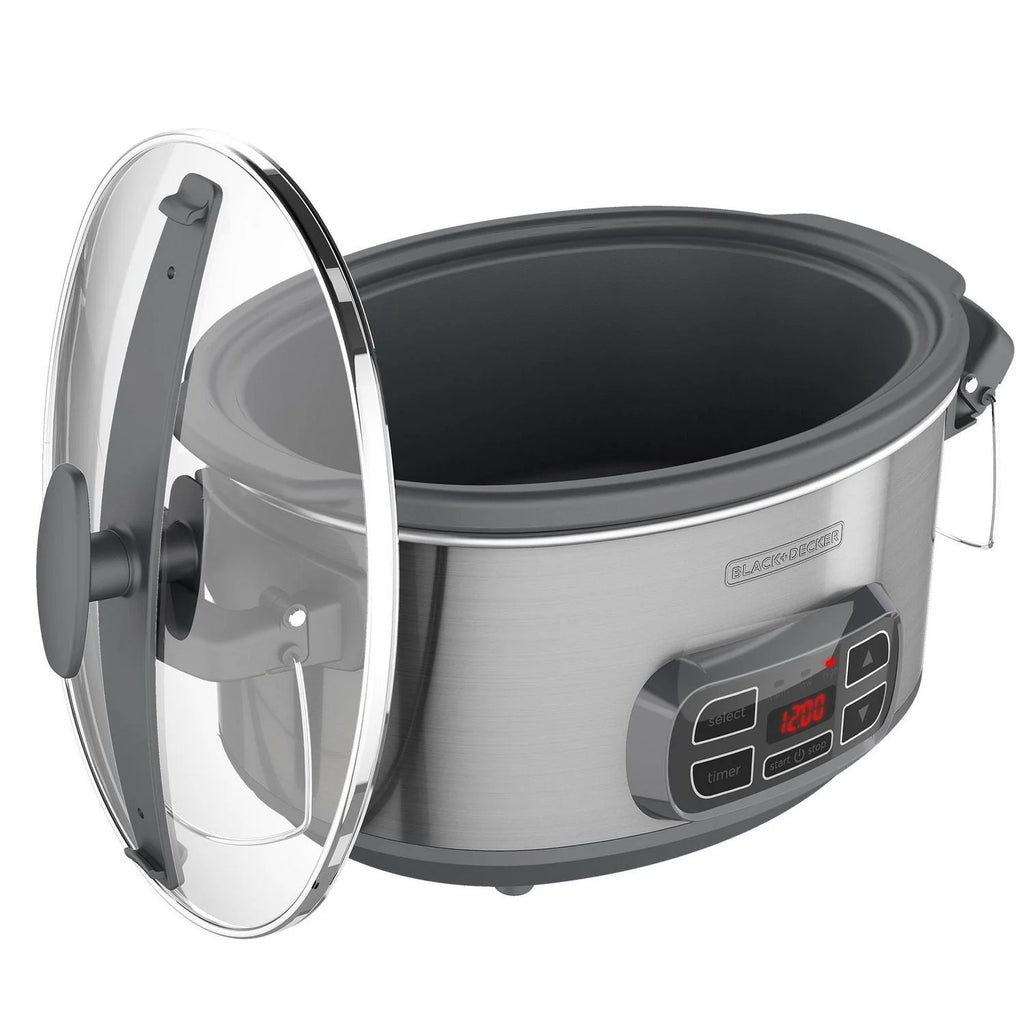 Digital Slow Cooker with 7 Quart Capacity, Stainless Steel G685261