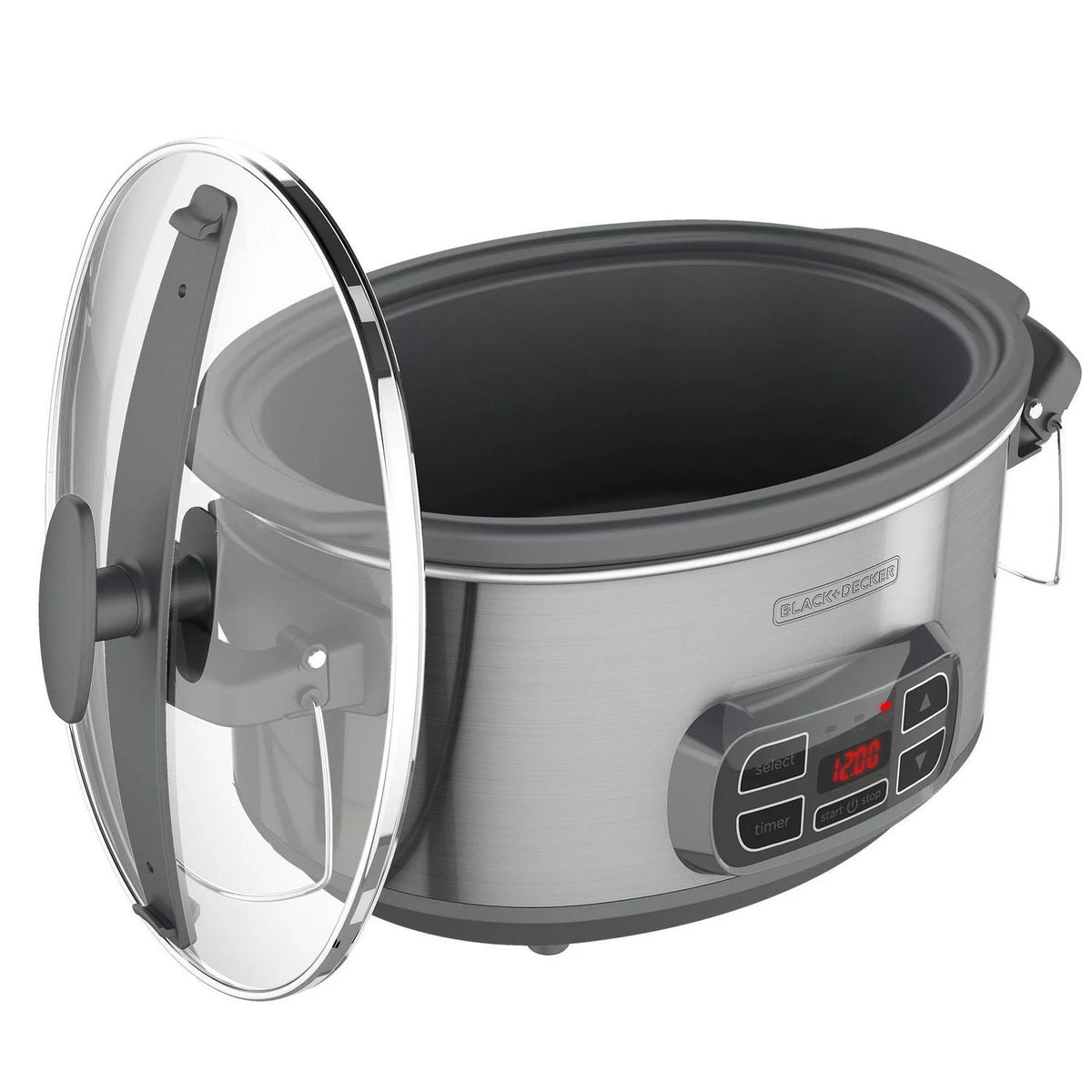 Digital Slow Cooker with 7 Quart Capacity, Stainless Steel G685261