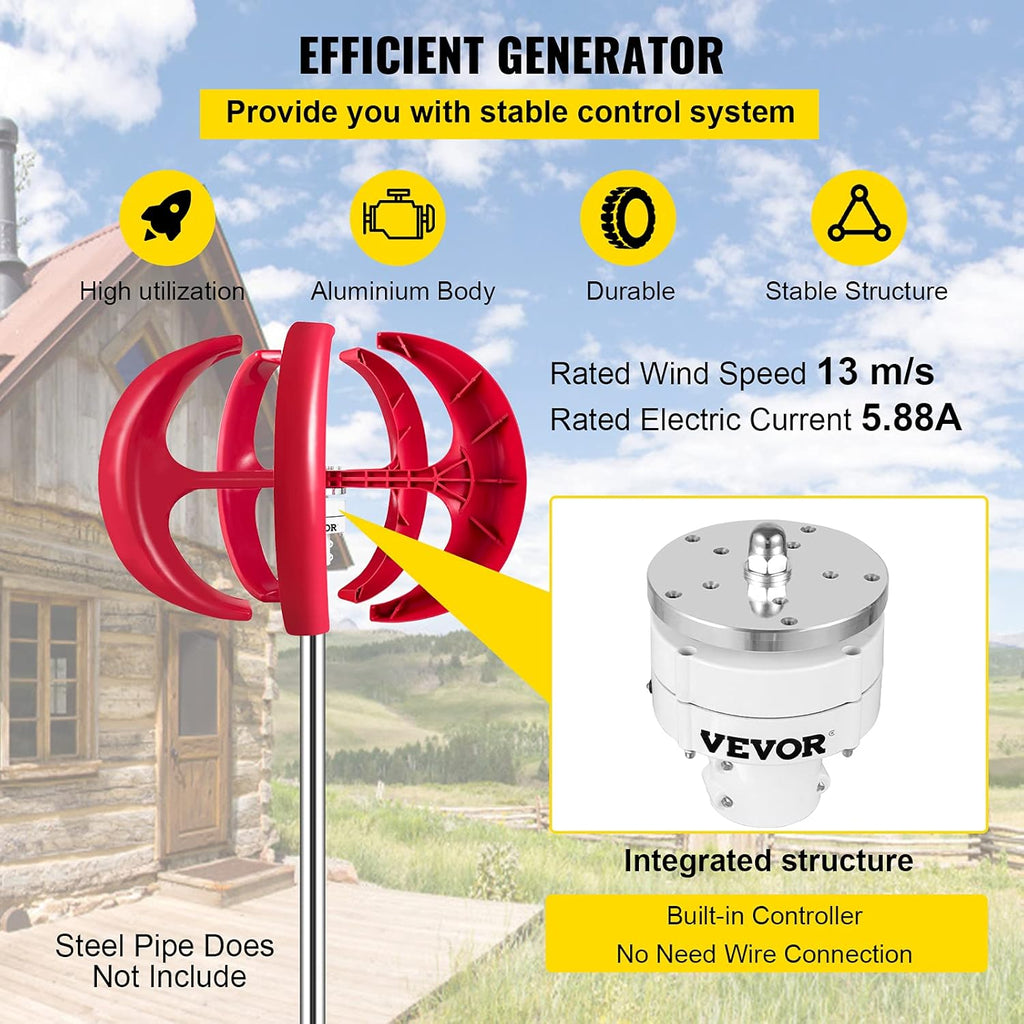 35 Wind Wheel Diameter Vertical Axis Wind Turbine J74609