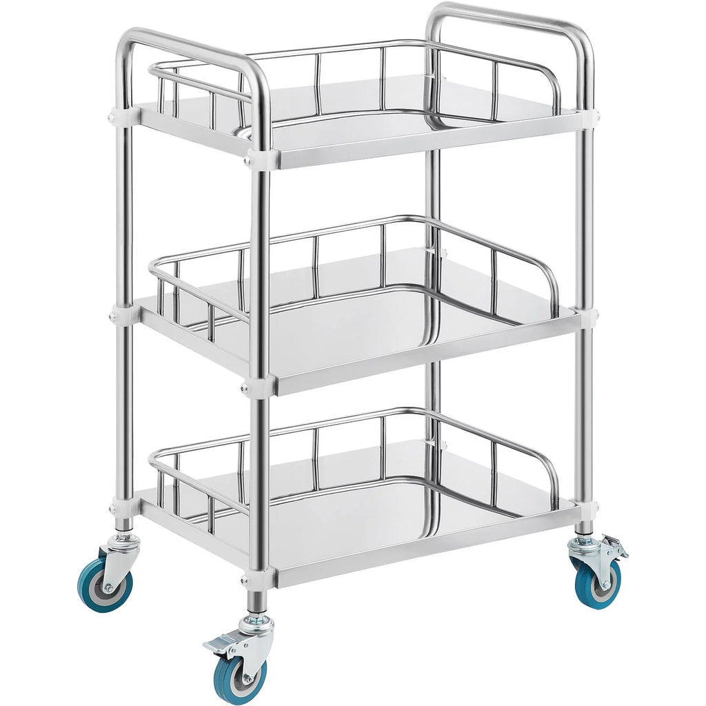 3-Layer Stainless Steel Lab Medical Equipment Cart M203897