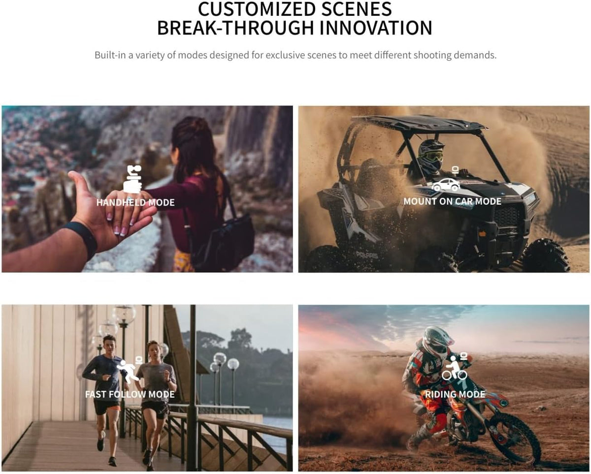 3-axis Stabilizer Gimbal with 4K Video 130° Wide Angle Camera V981